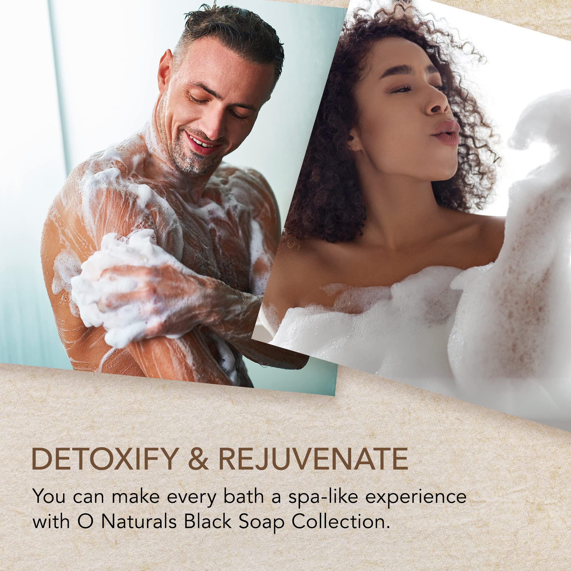 O NATURALS tea tree soap label and ingredients for clarifying and calming benefit