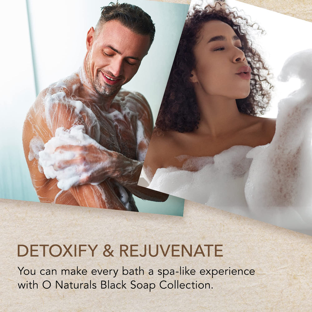 O NATURALS tea tree soap label and ingredients for clarifying and calming benefit