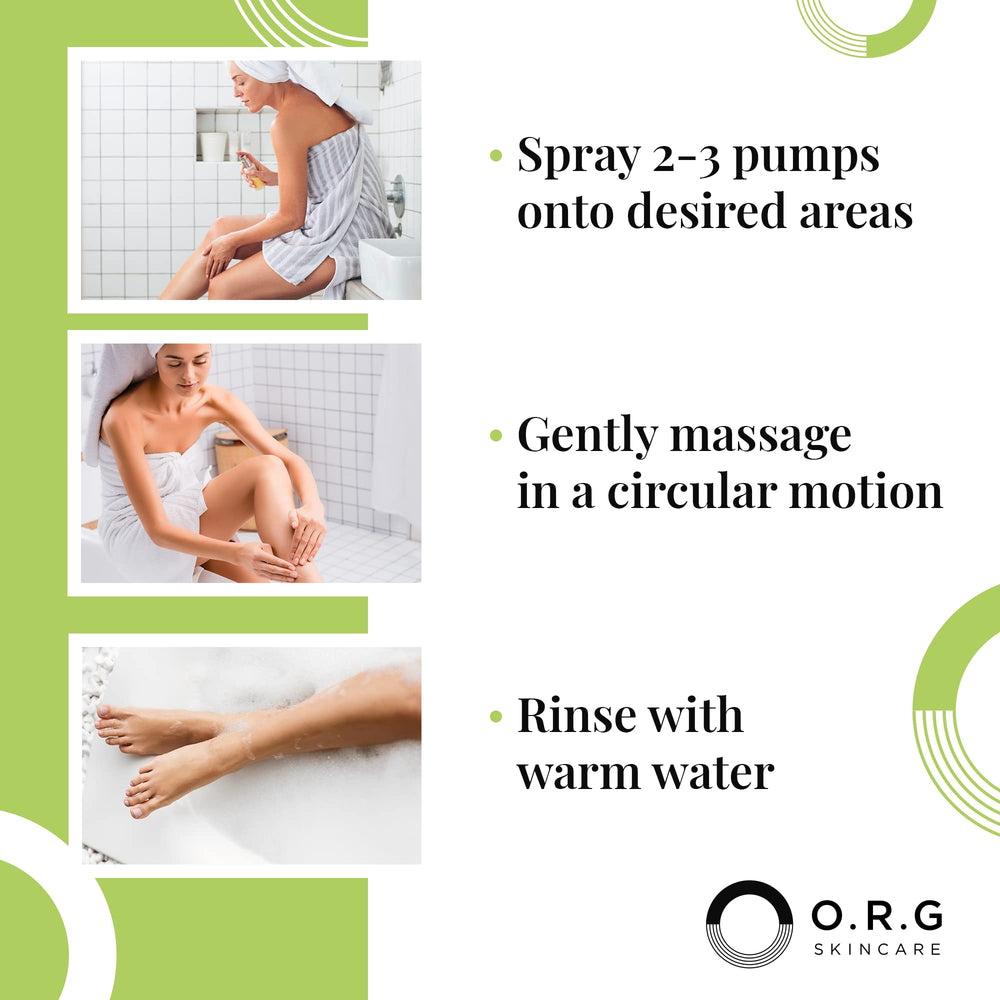 O.R.G. Skincare demonstrated on foot showing reduced roughness and softer heels