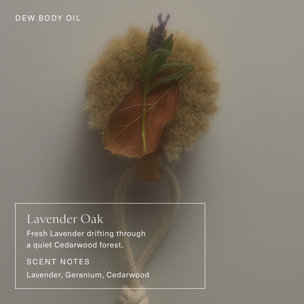 Oak Essentials oil pouring drop demonstrating lightweight, fast absorption