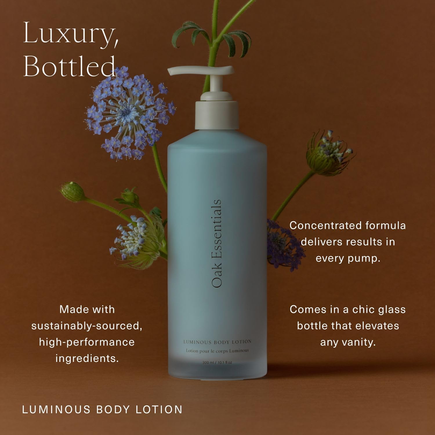 Oak Essentials applying lotion to forearm demonstrating smooth, non-greasy finish benefit