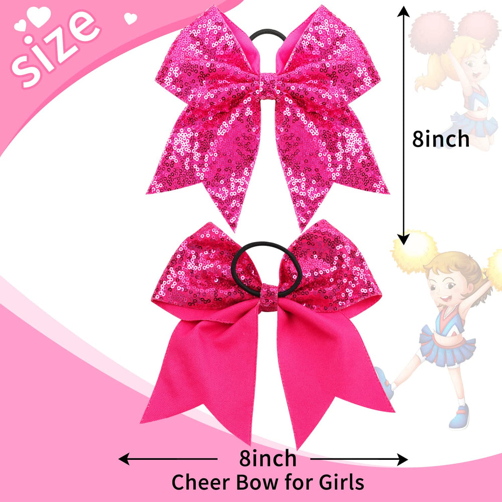 OAOLEER bow worn in a high ponytail demonstrating secure, show-ready sparkle