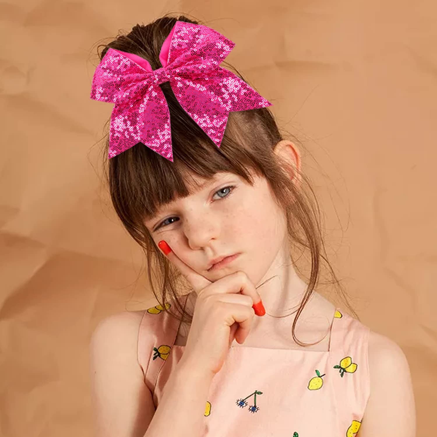 OAOLEER wrapped elastic ponytail attachment showing secure fit during routines