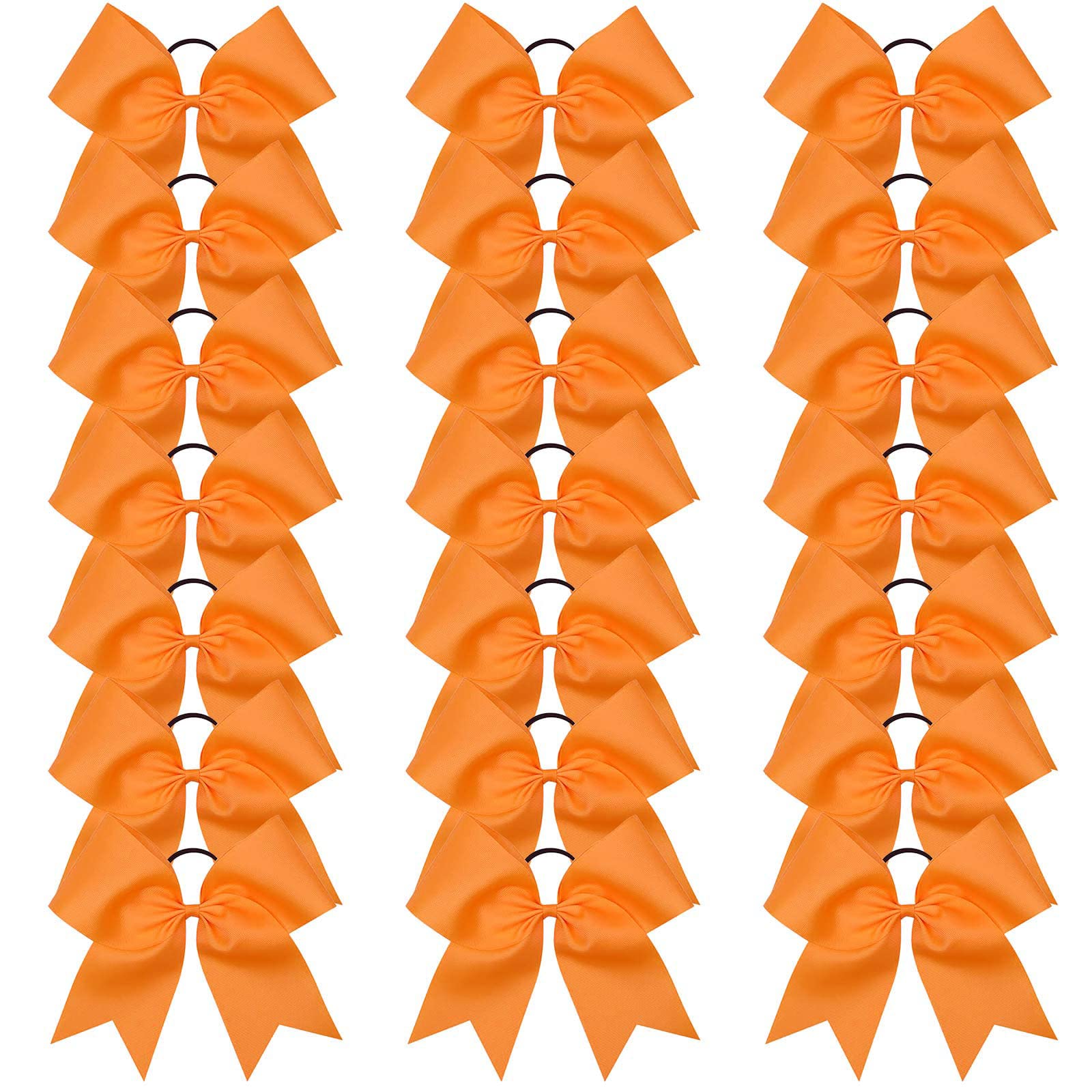 OAOLEER front packaging showing 21 orange cheer bows, easy team matching