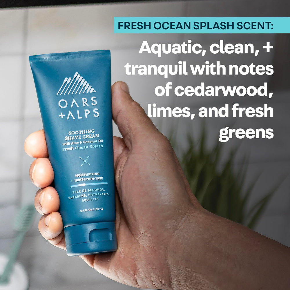 Oars + Alps back label with ingredients list for ingredient transparency