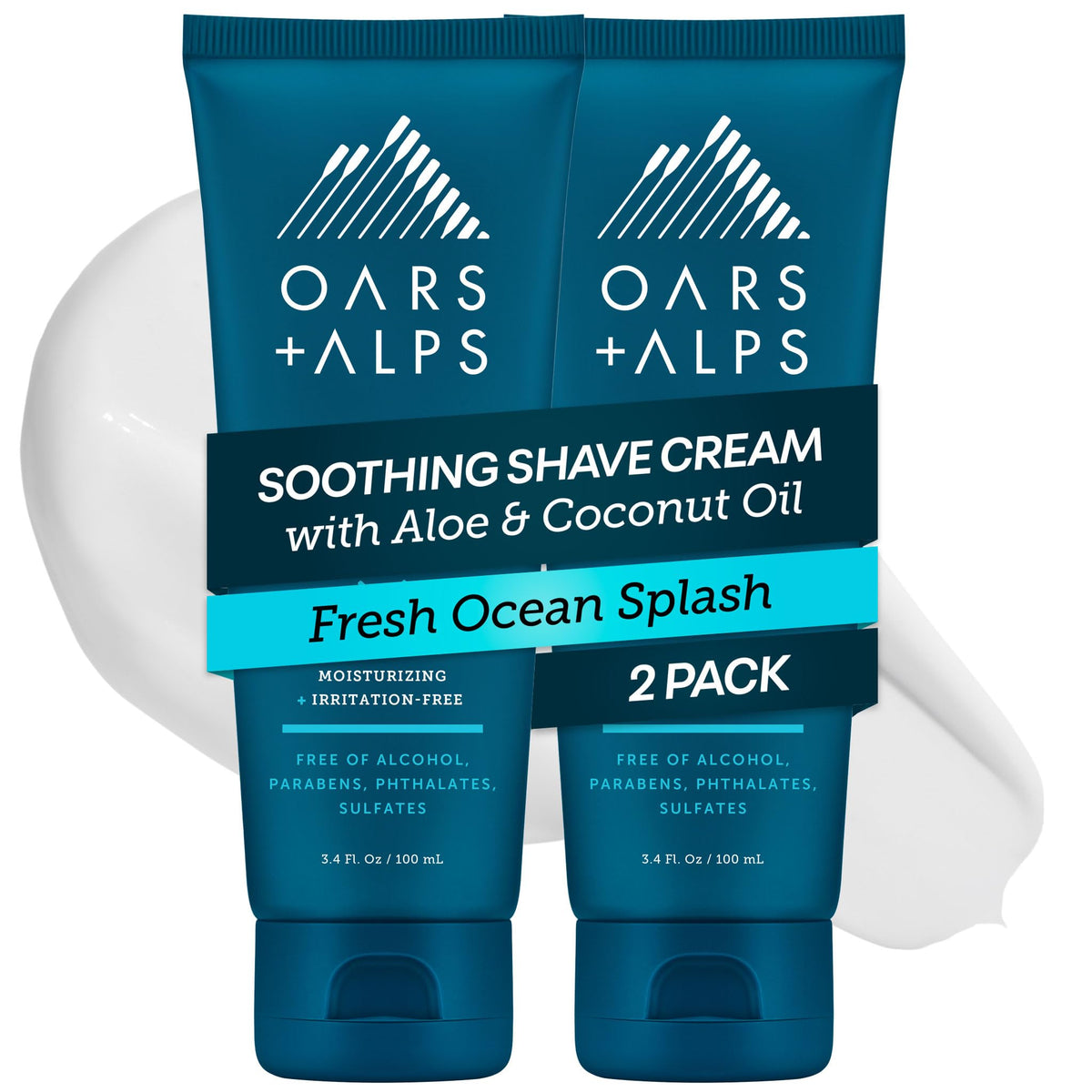 Oars + Alps front packaging showing 2-pack and clear benefits