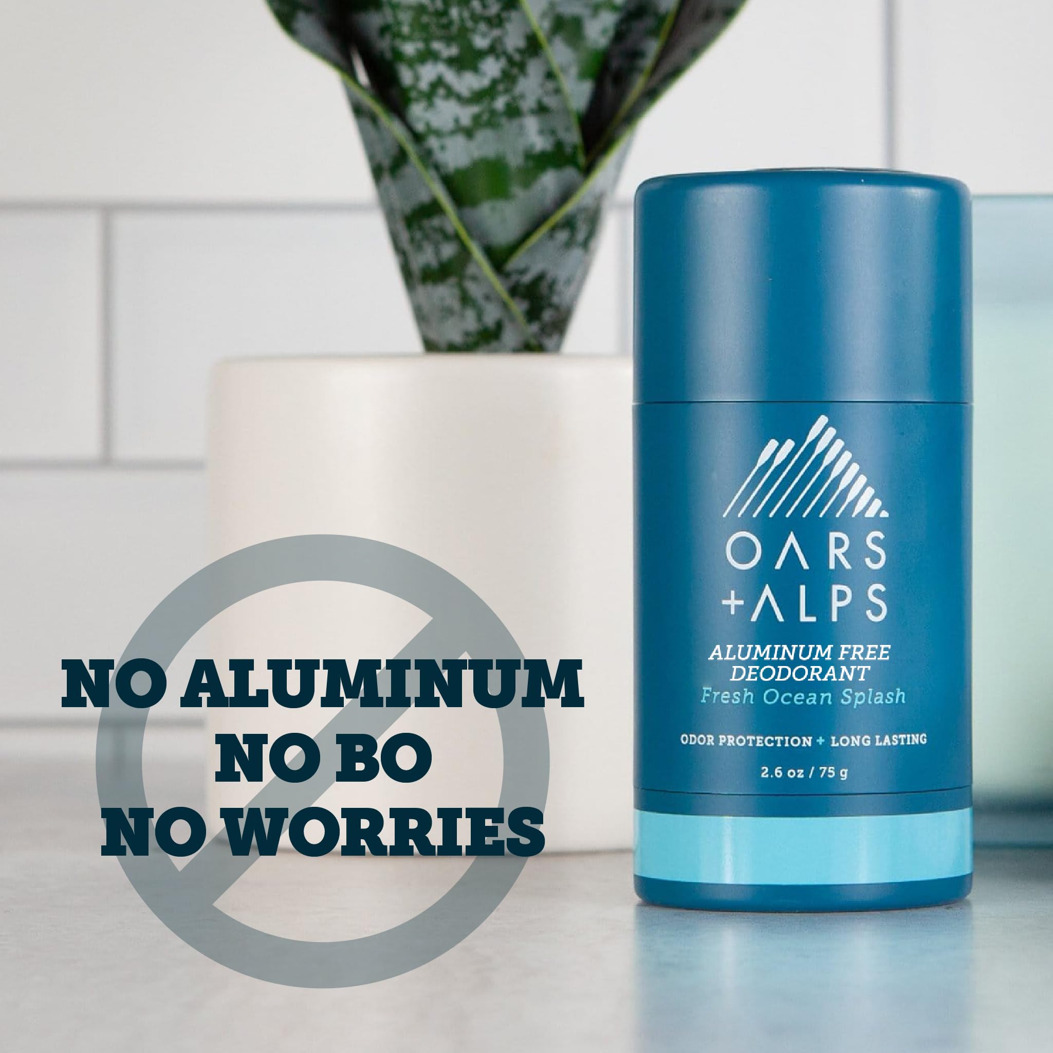 Oars + Alps ingredient label close-up listing free-from claims for sensitive skin