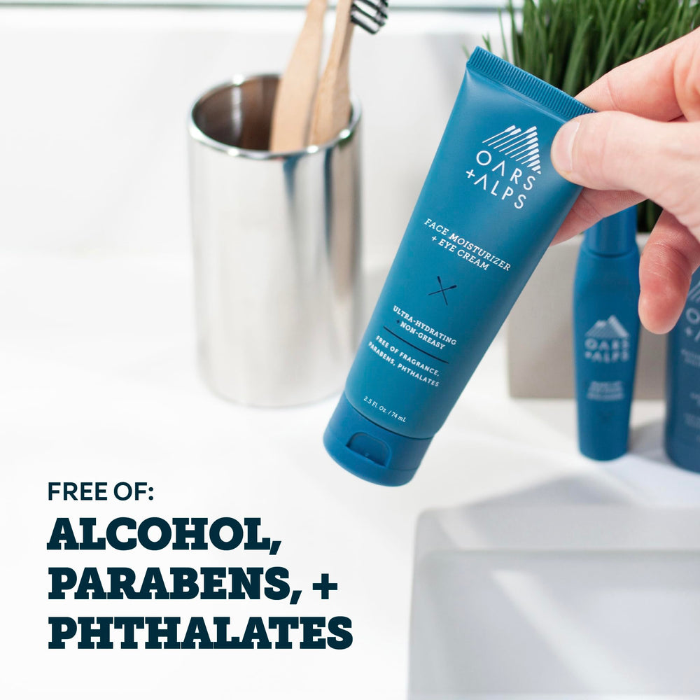 Oars + Alps cream spreading on skin illustrating deep hydration benefit