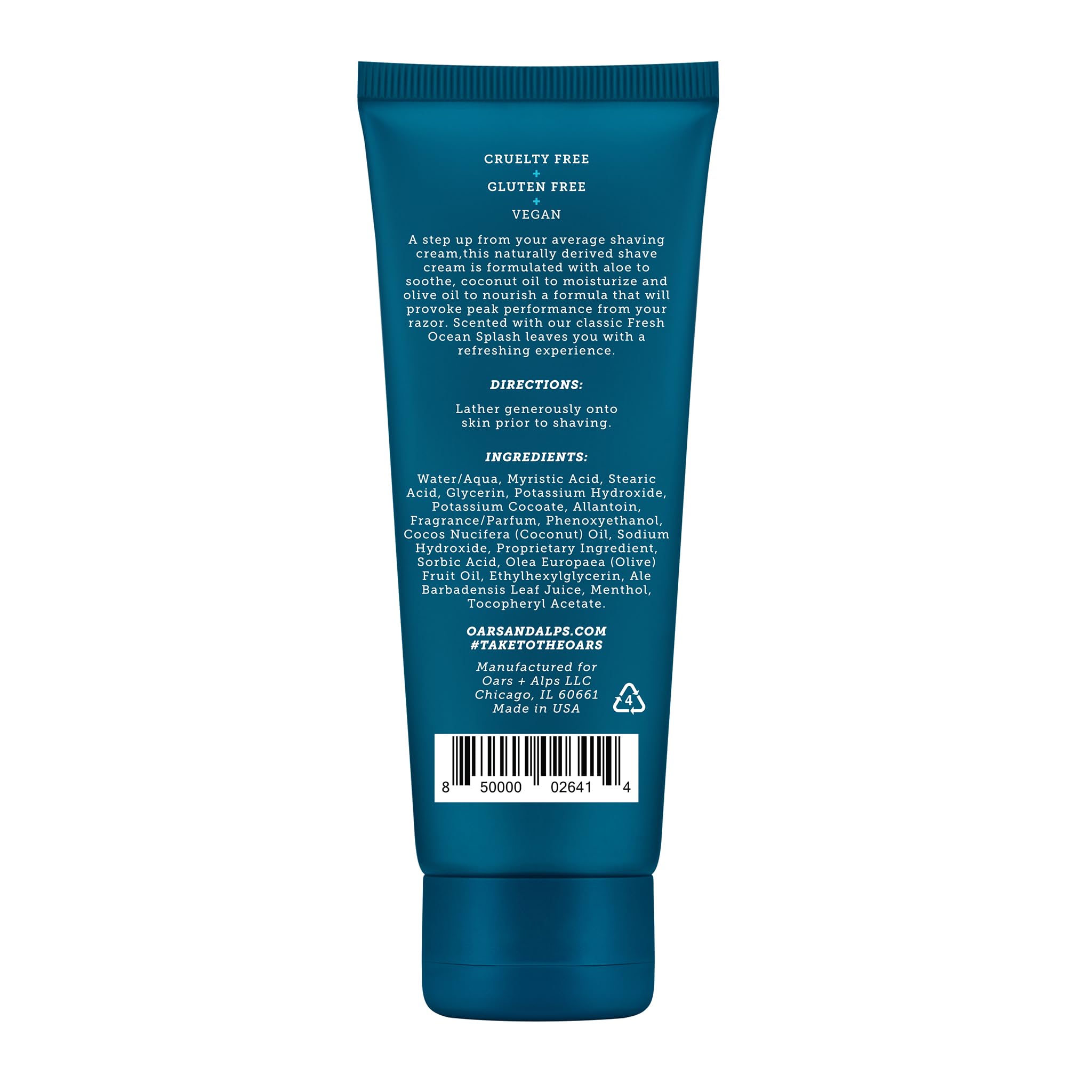 Oars + Alps cream texture on fingertip showing smooth glide benefit
