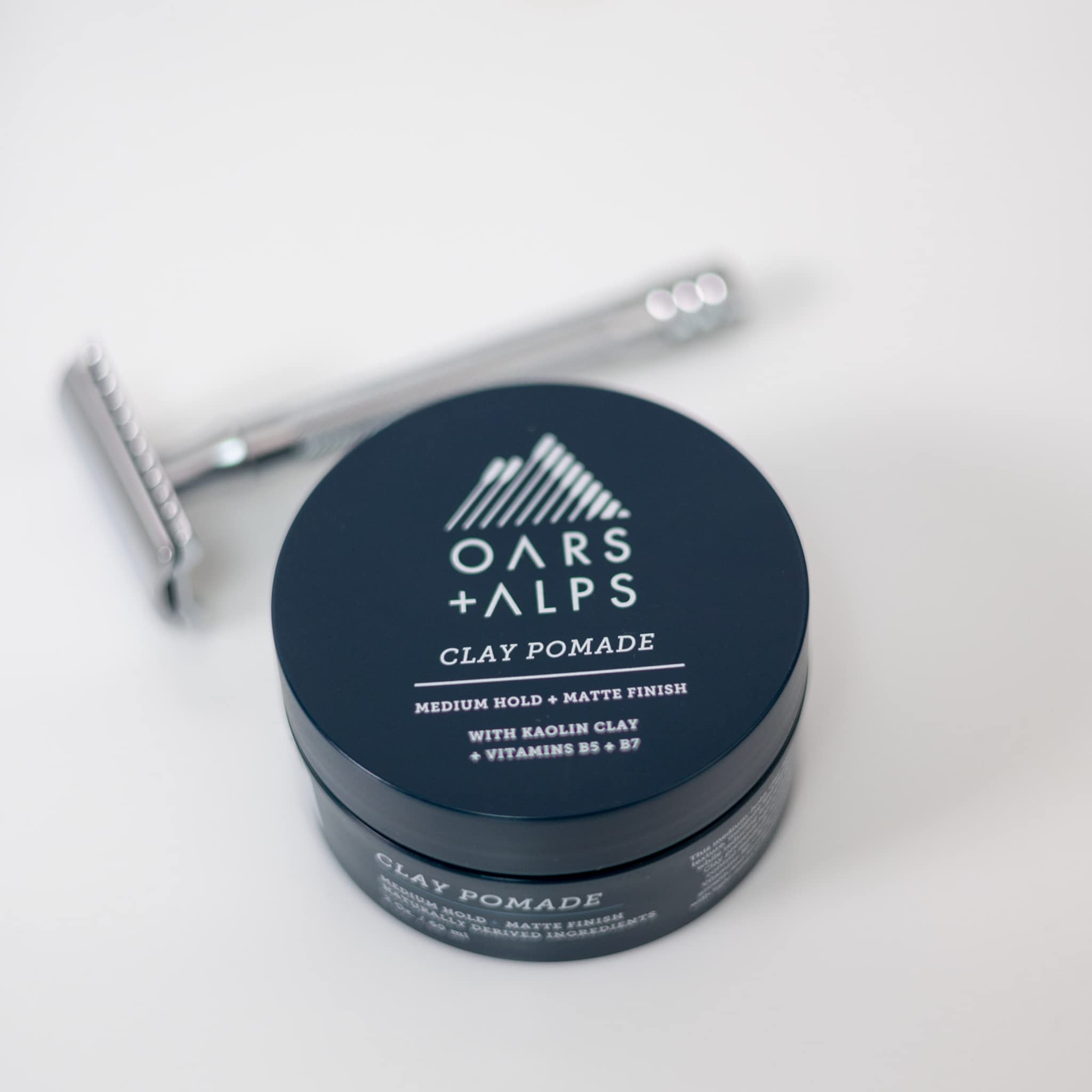 Oars + Alps packaging in lifestyle scene suggesting daily grooming routine