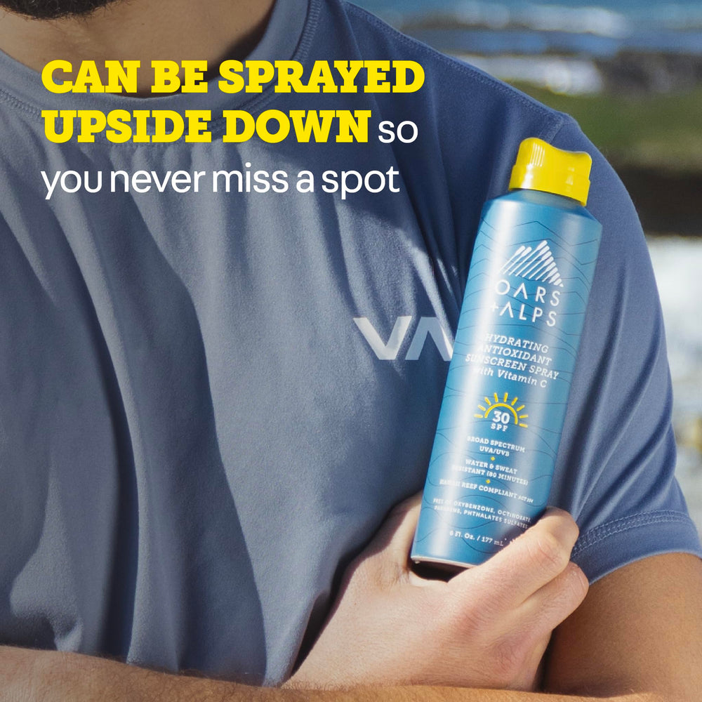Oars + Alps recyclable non-aerosol can showing eco-friendly packaging benefit