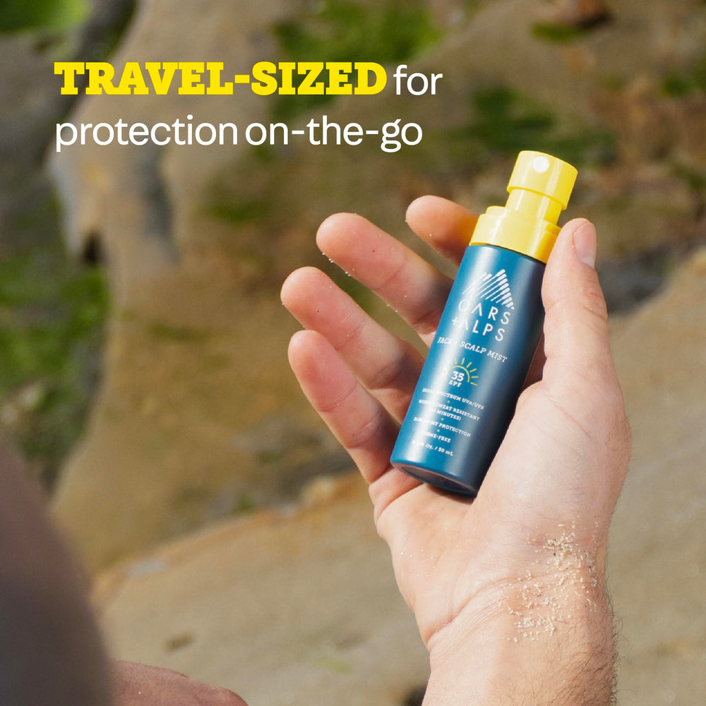 Oars + Alps label close-up showing SPF information and clean ingredient claims