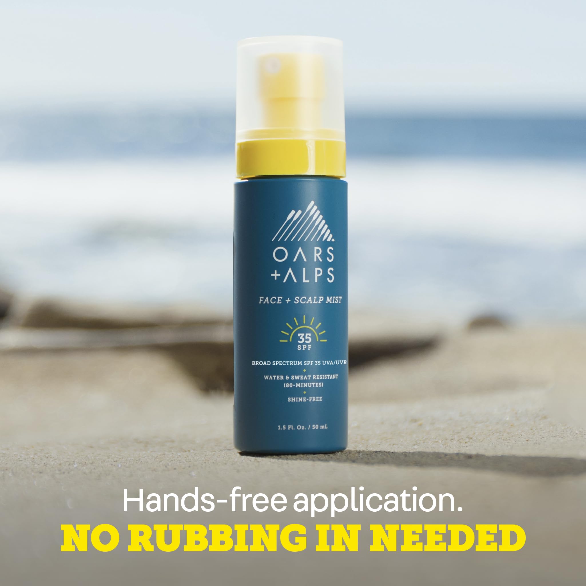 Oars + Alps held in hand to show 1.5 oz travel-friendly size and portability