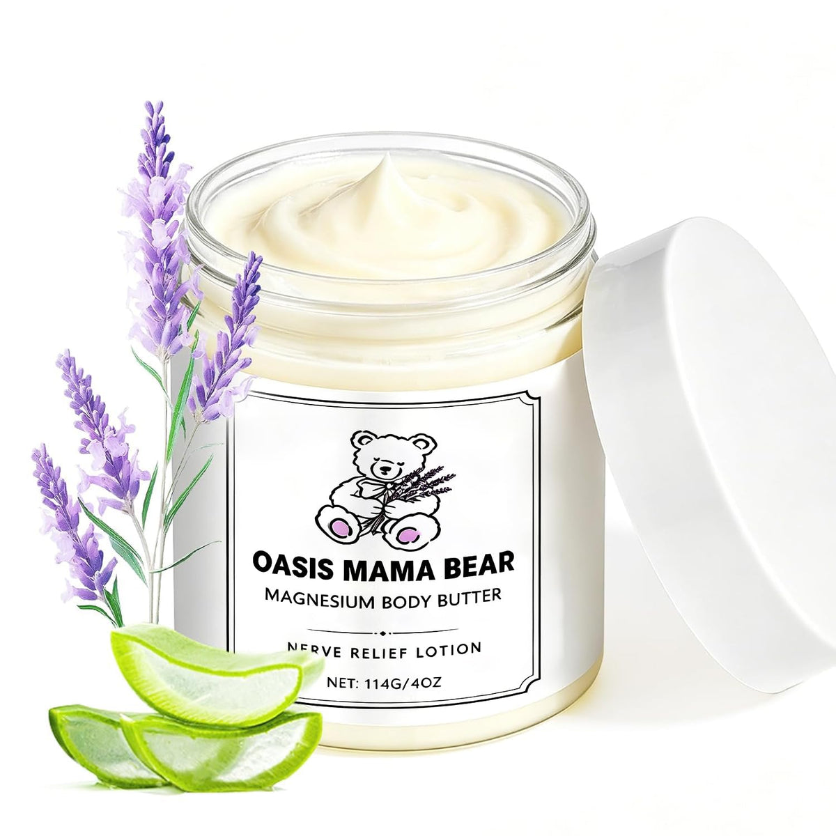 OASIS MAMA BEAR front packaging showing jar and label, clear product identification and benefit