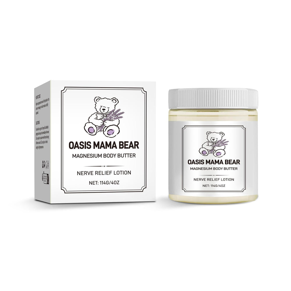 OASIS MAMA BEAR jar inside a travel pouch illustrating portability and on-the-go comfort