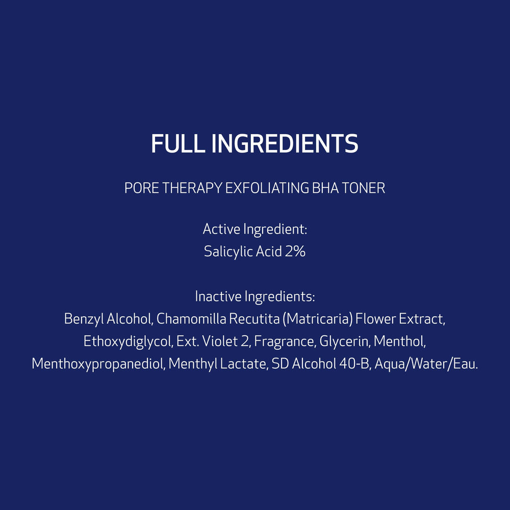 Close detail of Obagi ingredients panel for informed product choice