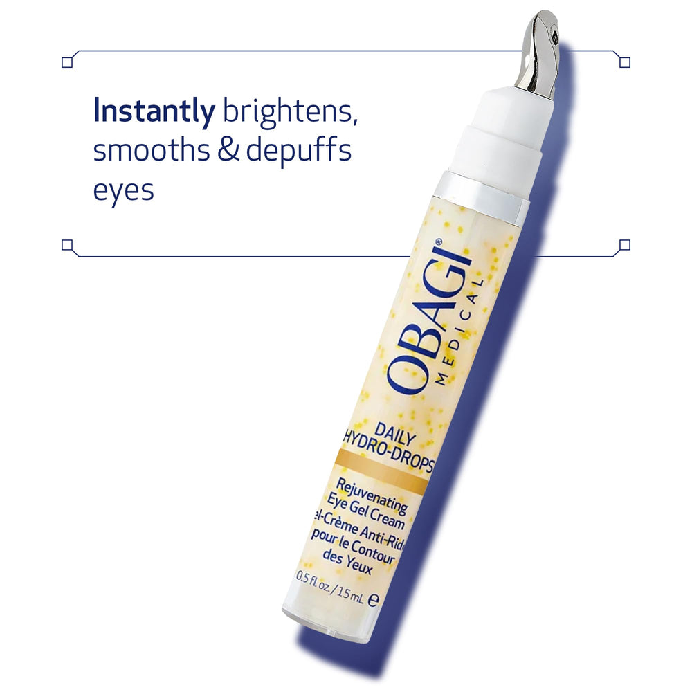Obagi Medical gel texture on fingertip showing lightweight hydrating benefit