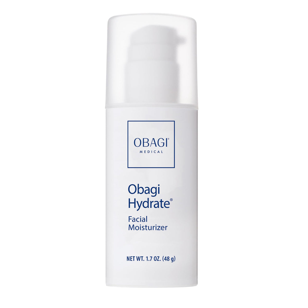 Obagi Hydrate front packaging showing jar and label for clear identification and trust