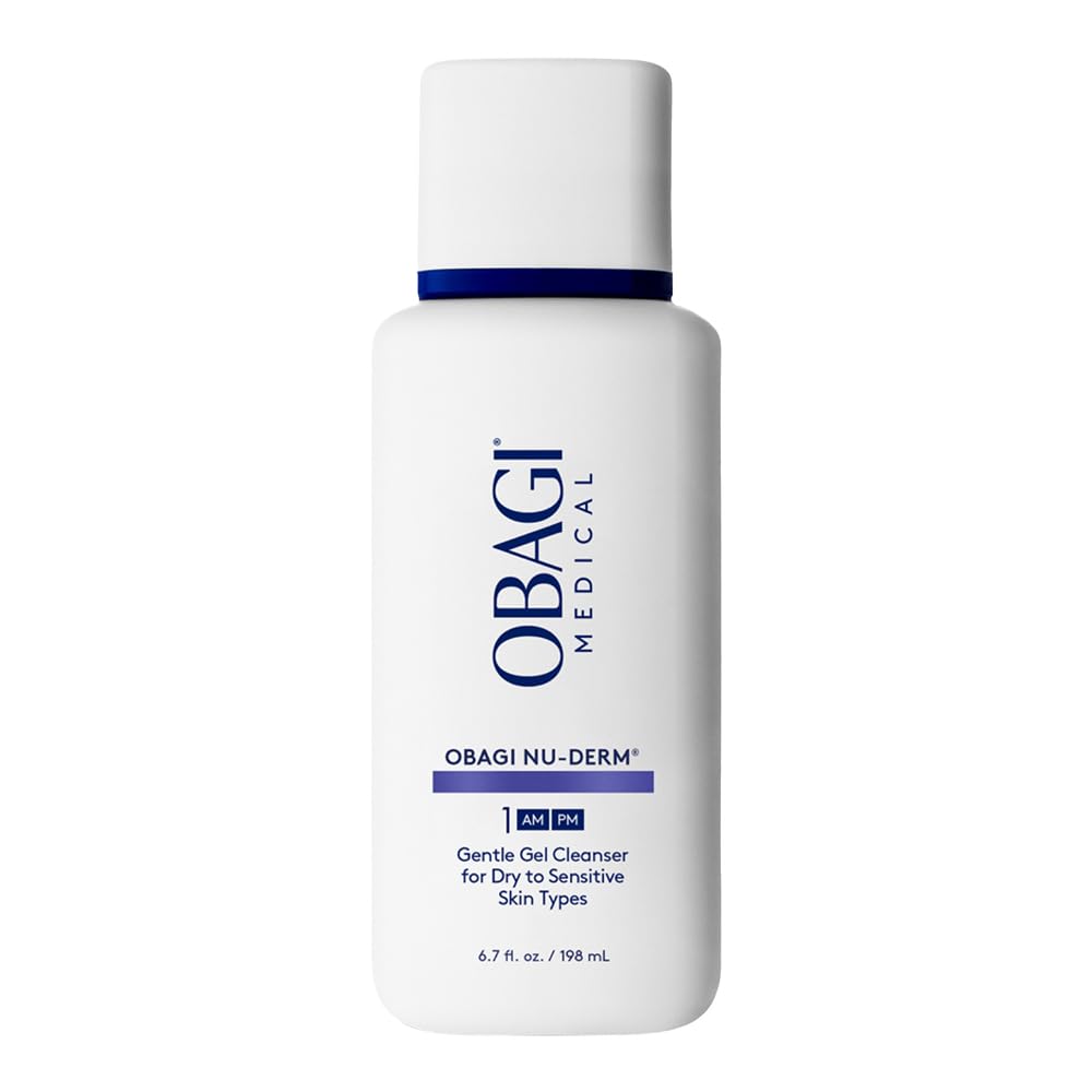 Obagi Medical Nu-Derm cleanser front packaging showing product and benefits