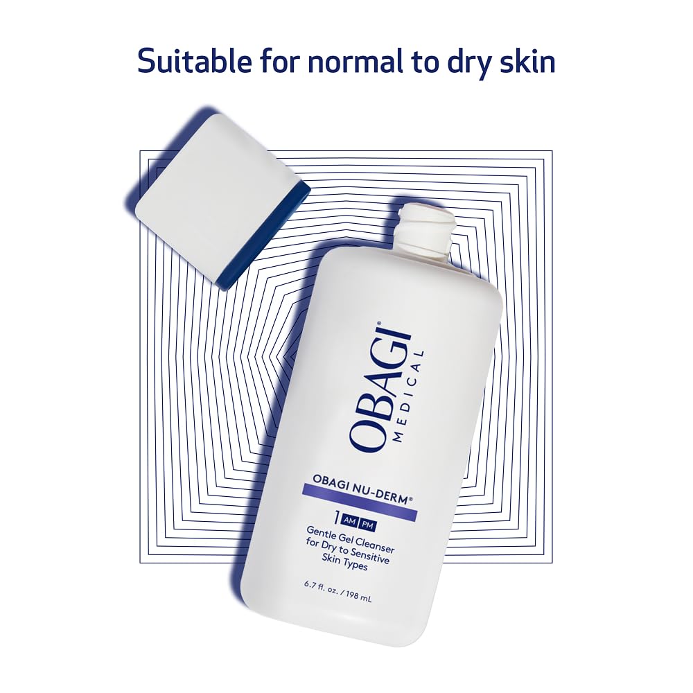 Obagi Medical 6.7 fl oz bottle held in hand showing true size and portability