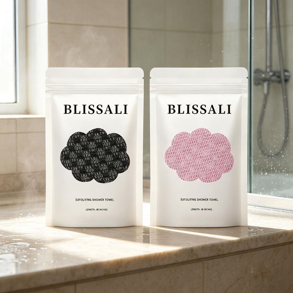Obemary Blissal towel hung to air-dry showing quick-drying hygiene benefit
