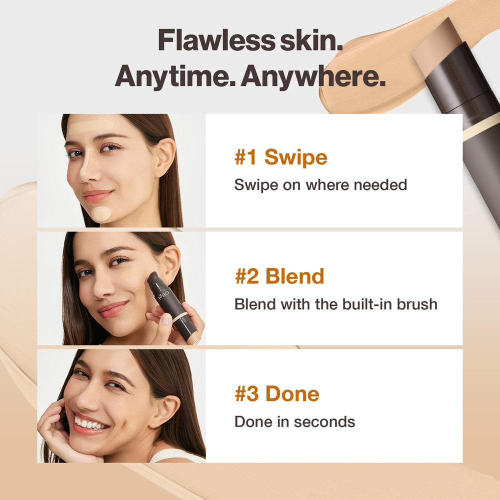 OBgE stick with cap removed highlighting brush and applicator convenience