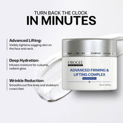 OBOGEE cream in hand scale to show compact 1.8 fl oz size and travel-friendly benefit