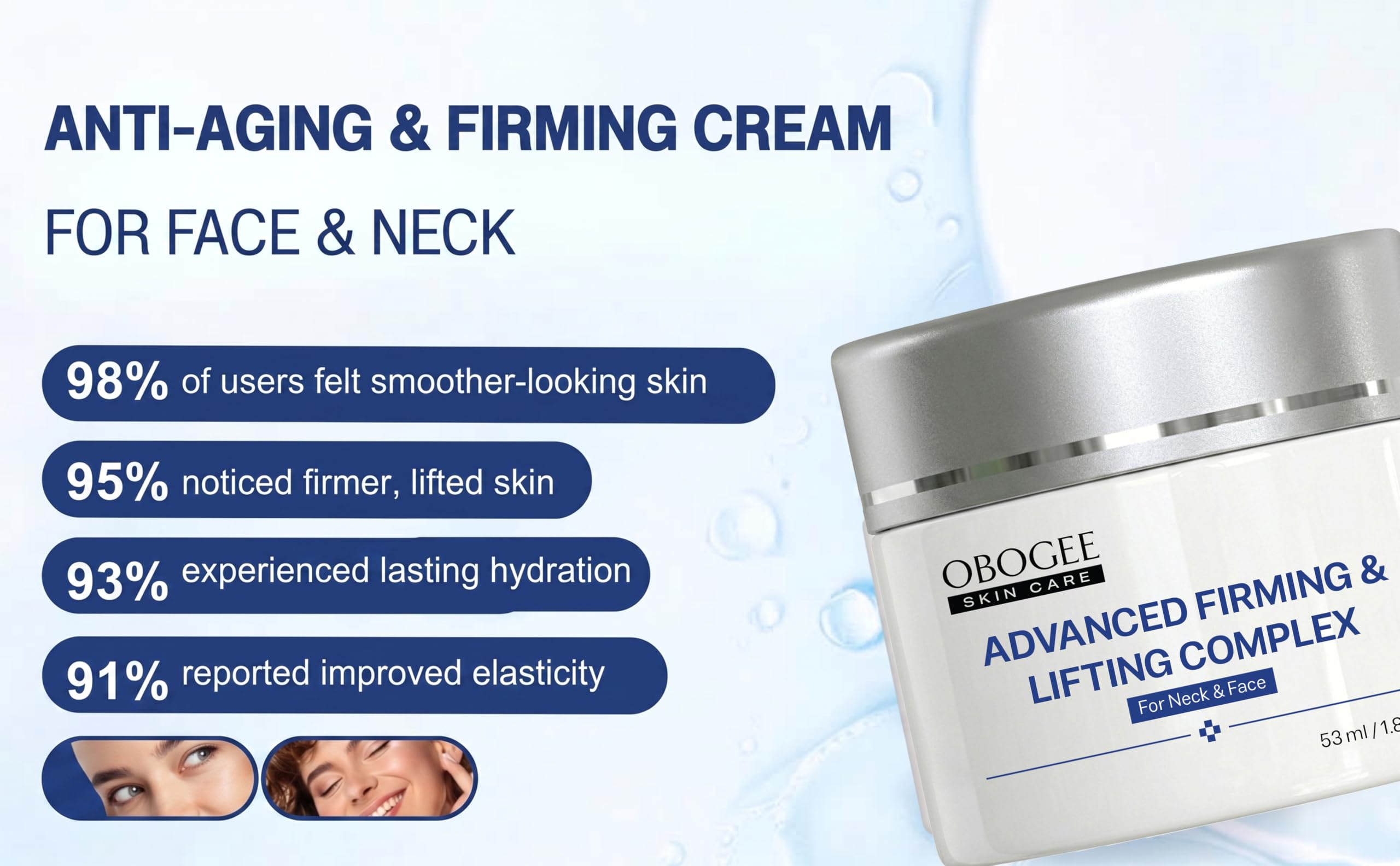 OBOGEE jar open close-up highlighting creamy consistency and easy absorption benefit