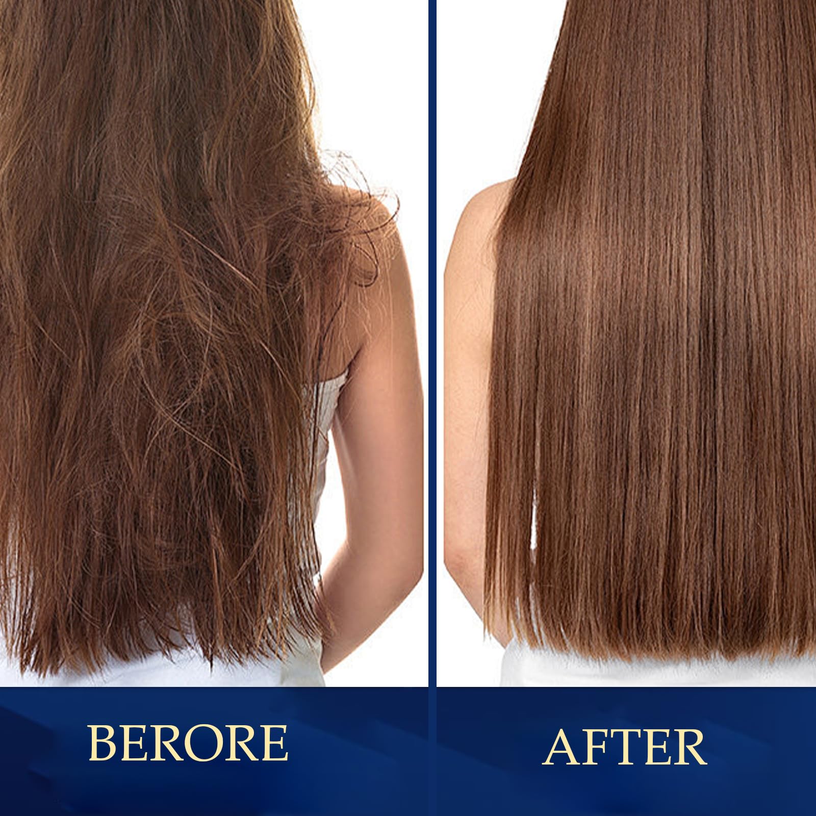 OBRADOYA model with shiny smooth hair after using the mask
