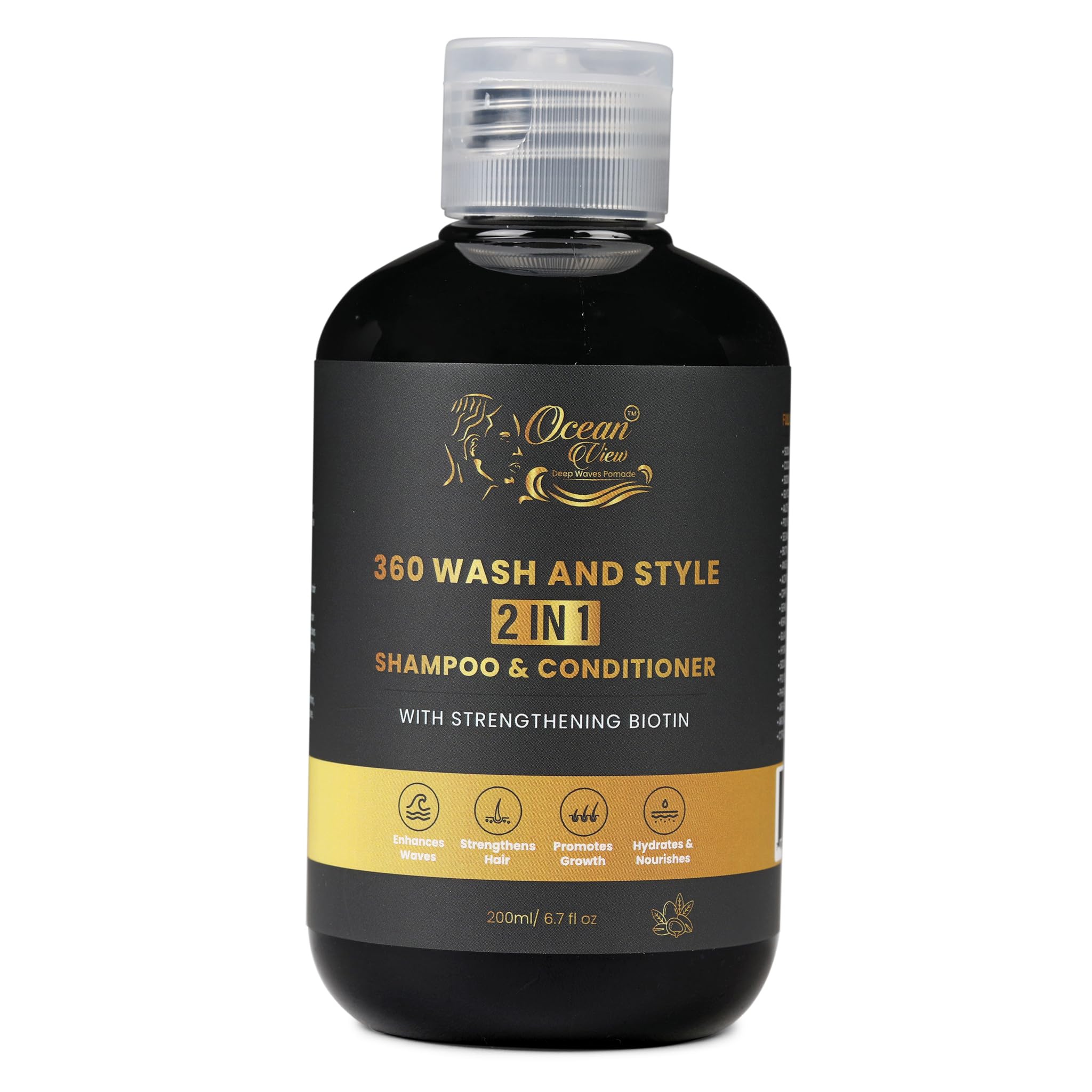Ocean View Deep Waves Pomade front packaging showing label and benefits