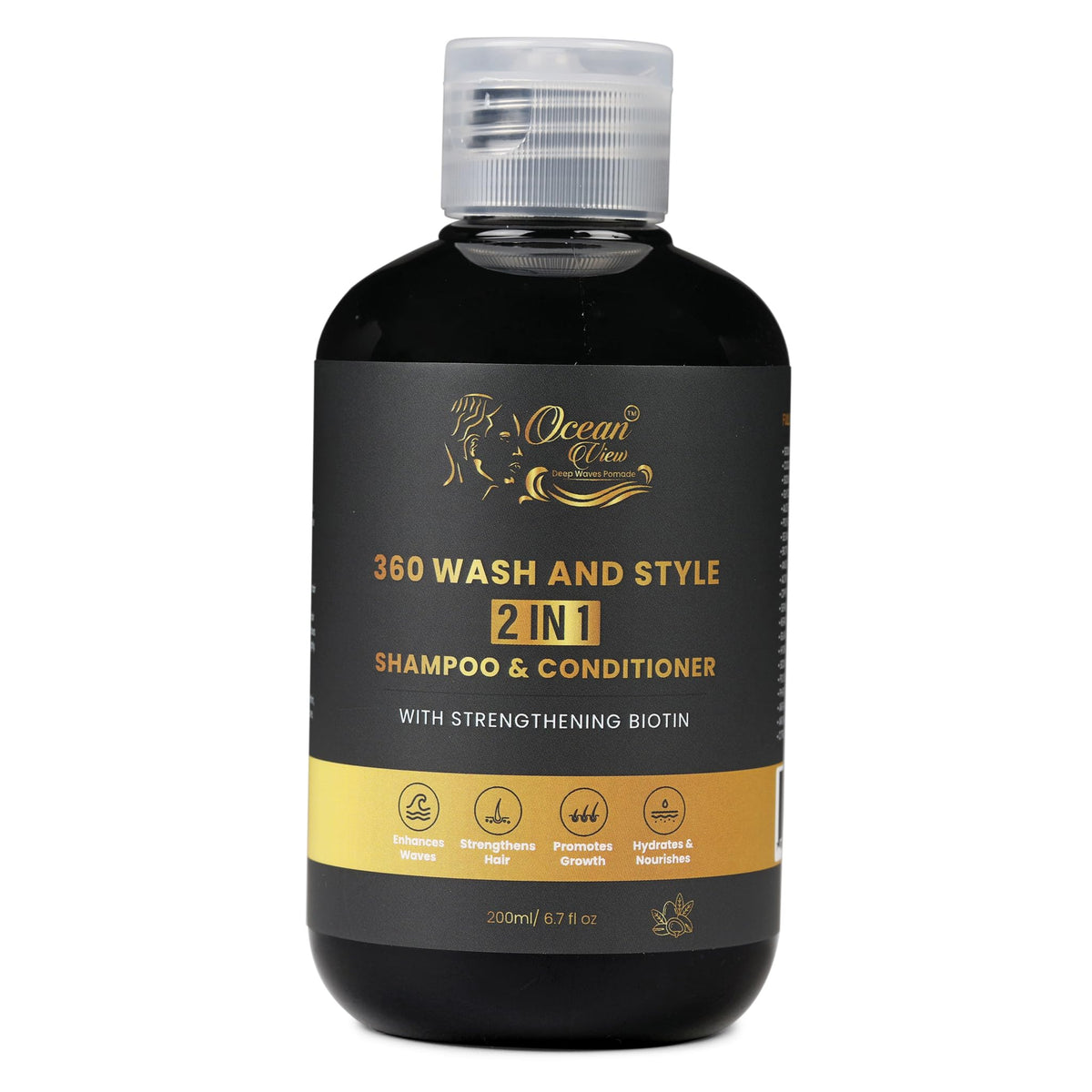 Ocean View Deep Waves Pomade front packaging showing label and benefits