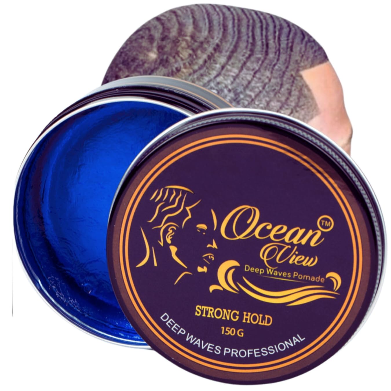 Ocean View Deep Waves Pomade front tin showing brand and strong hold