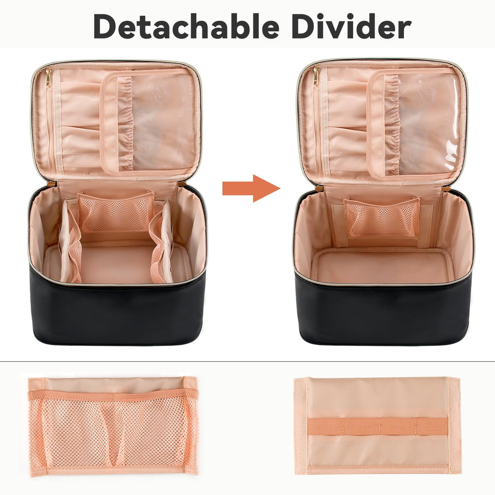 OCHEAL bag packed with skincare and makeup demonstrating travel-ready organization