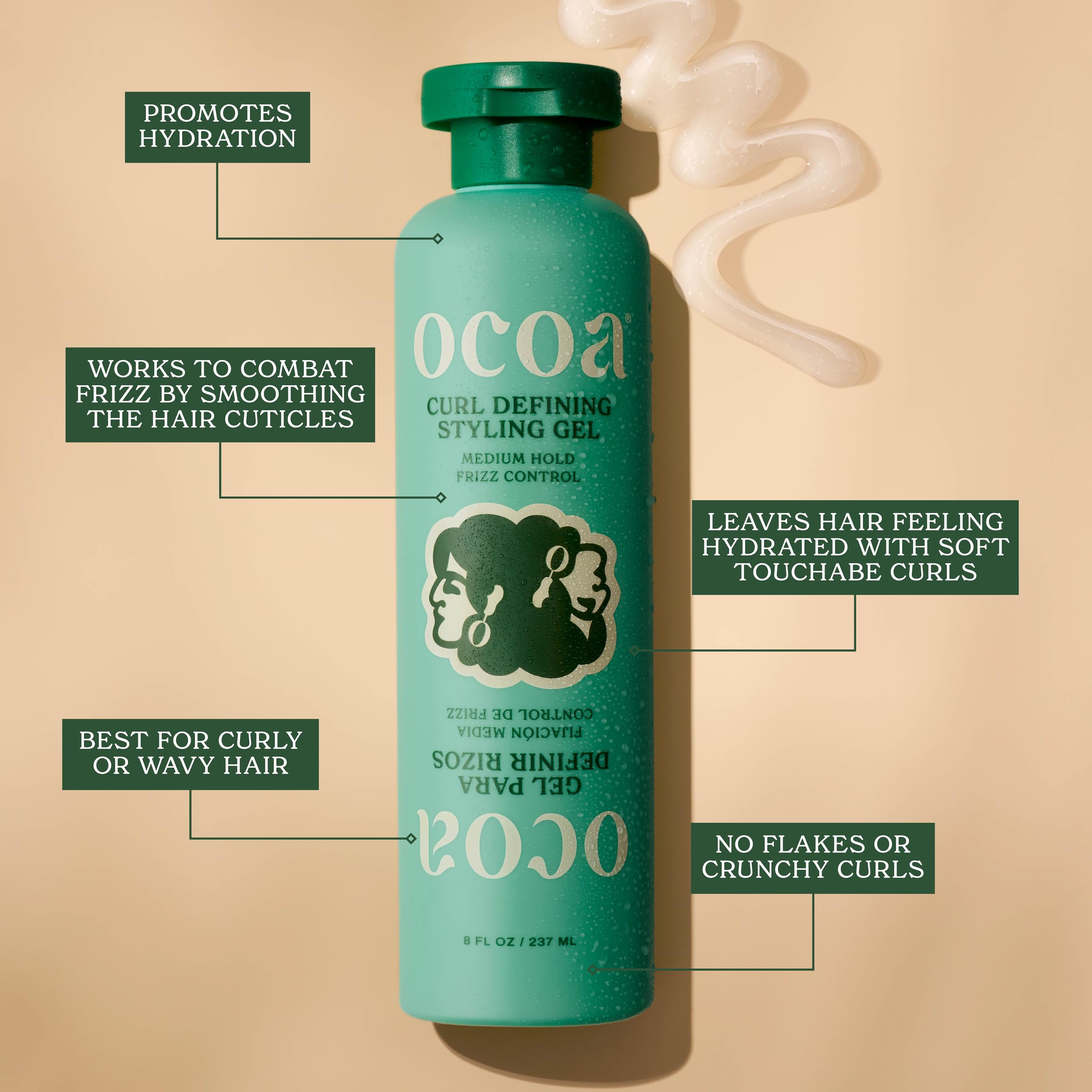 OCOA open cap texture demonstrating smooth gel consistency benefit