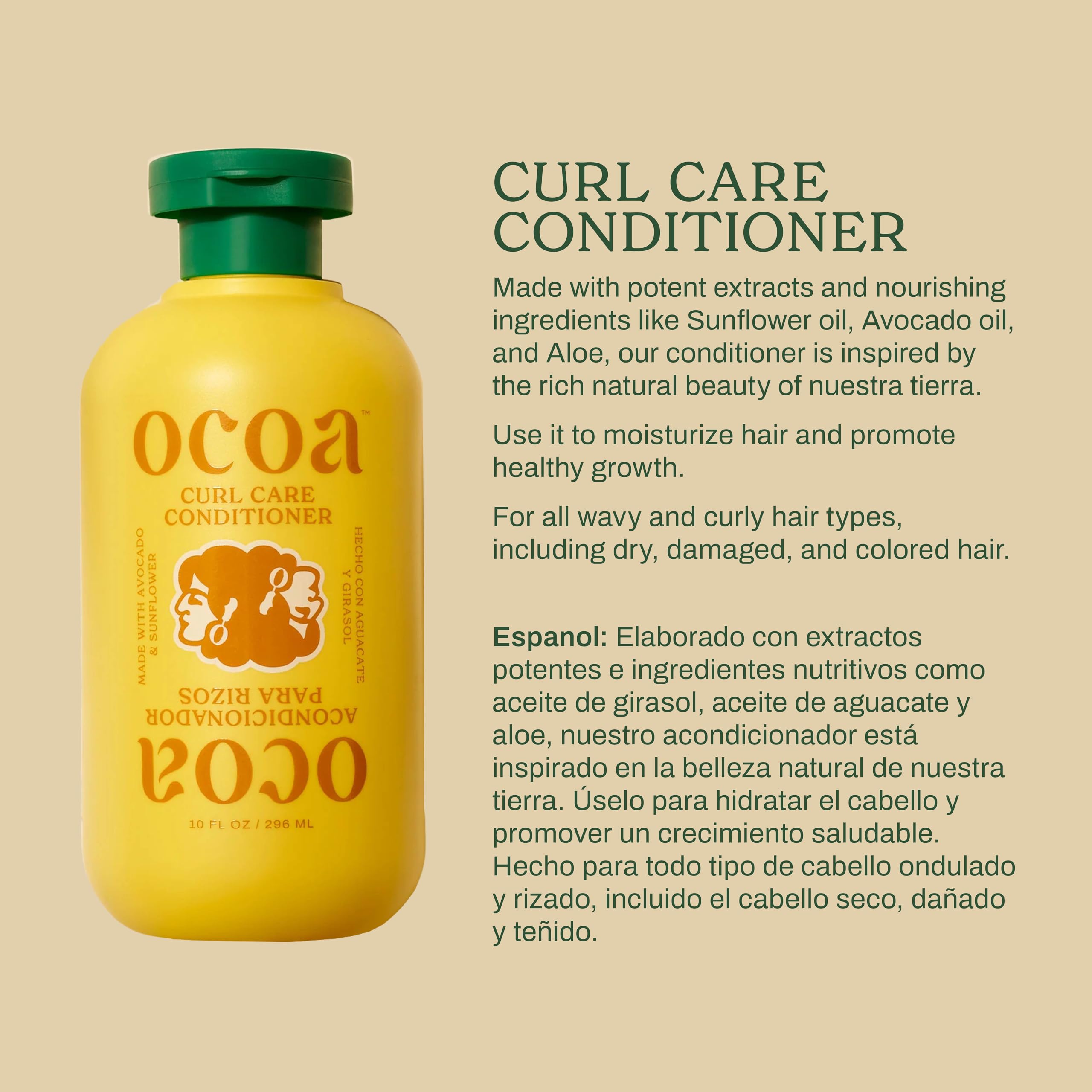 OCOA creamy conditioner texture close-up for easy detangling