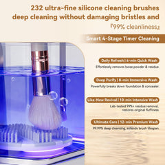 OctHope close-up of silicone bristle plate that lifts residue gently for deep cleaning