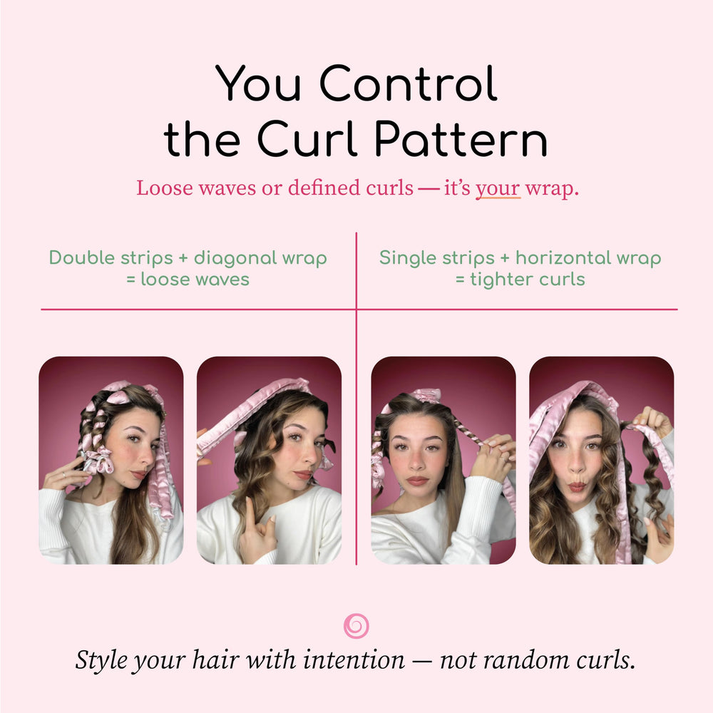 Octocurl being wrapped around damp hair illustrating easy technique