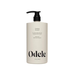 Odele clarifying shampoo front bottle showing full 32 fl oz and label benefit