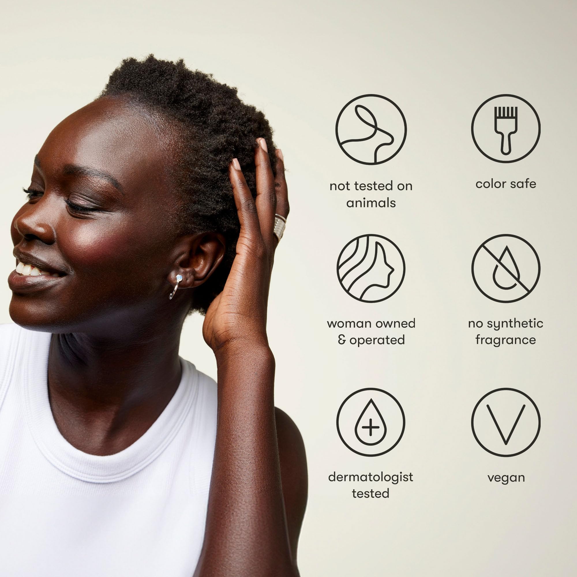 Odele clarifying shampoo label closeup highlighting chelation and color-safe benefits