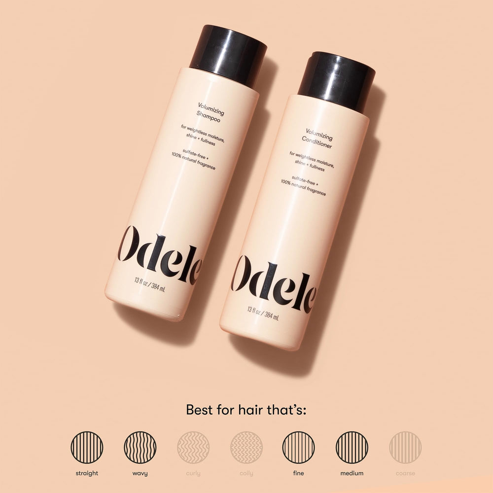 Odele conditioner pouring to show lightweight texture that adds lift