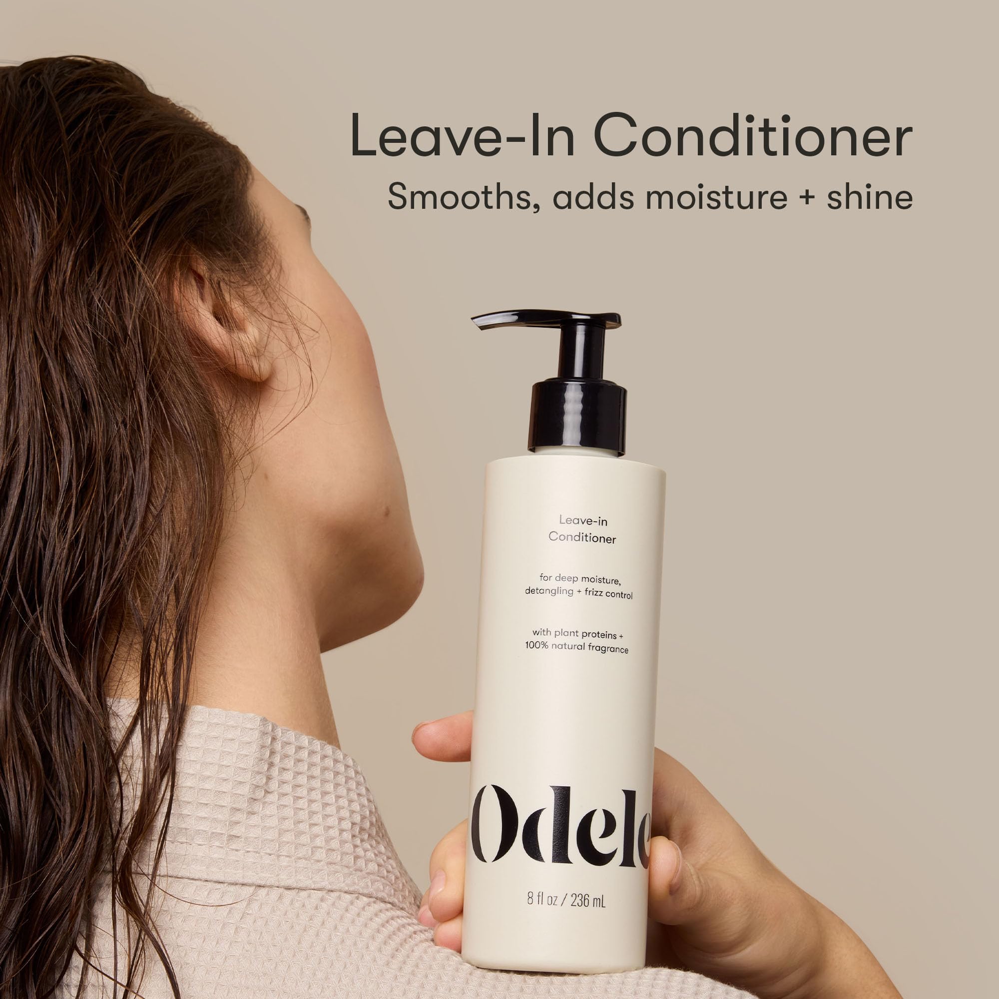 Odele leave-in close-up pump nozzle ready to dispense for easy use