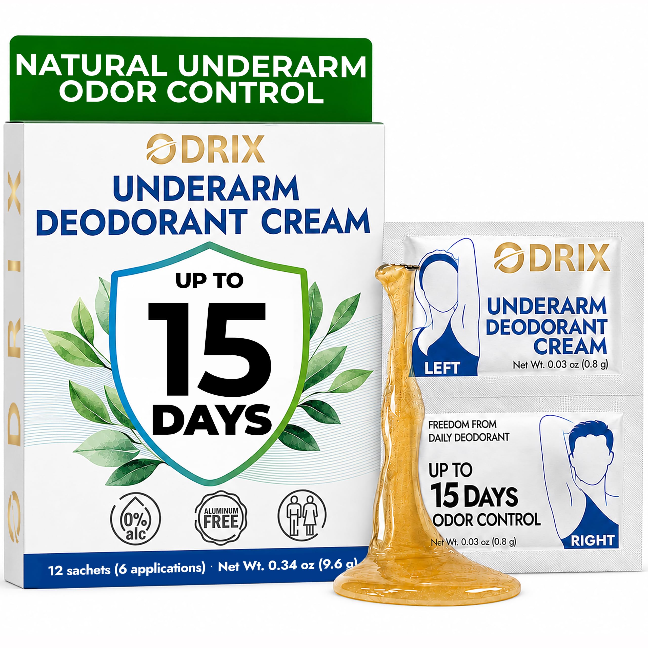 Odrix front packaging showing 12 sachets and travel convenience benefit