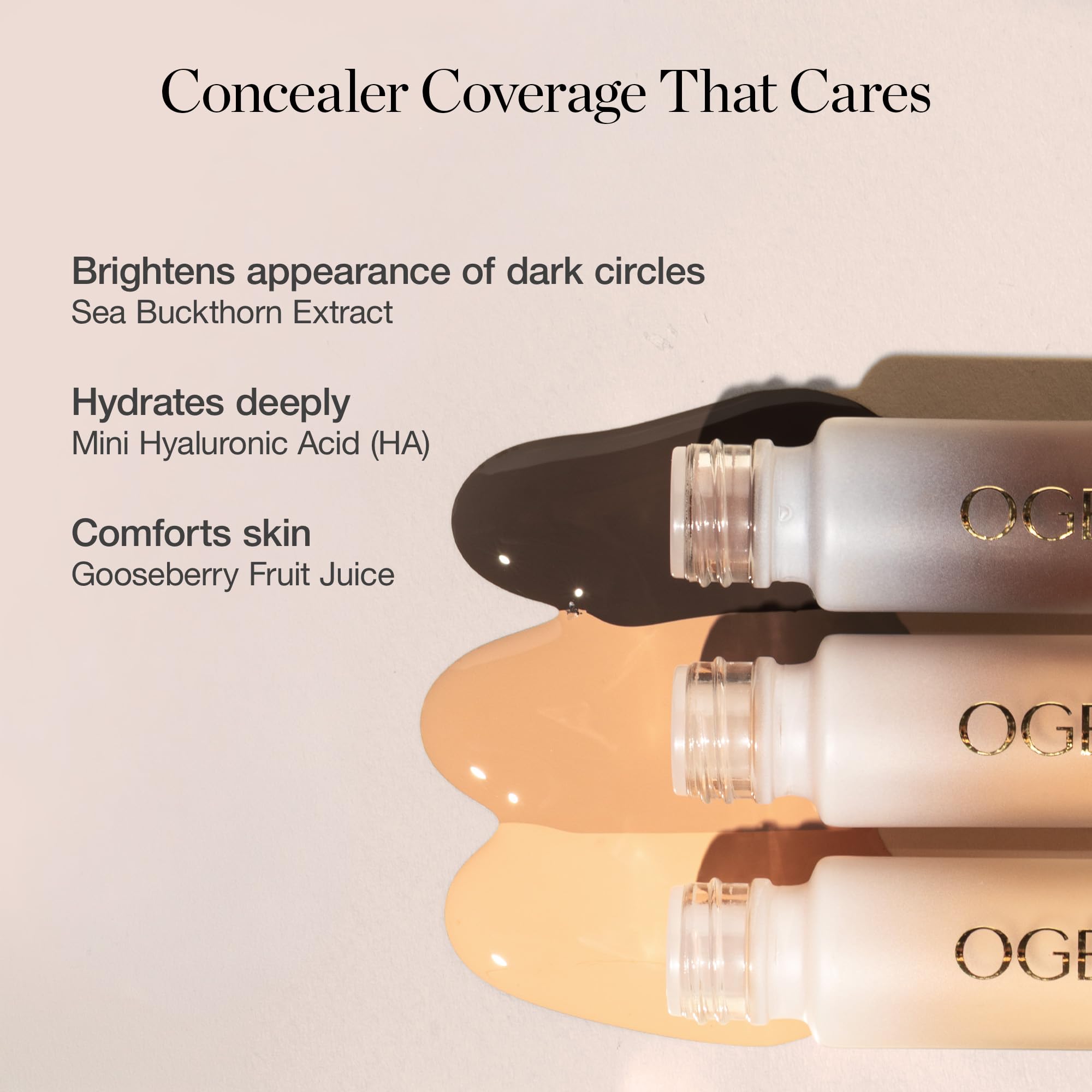 Ogee concealer before and after under-eye comparison showing brightening effect