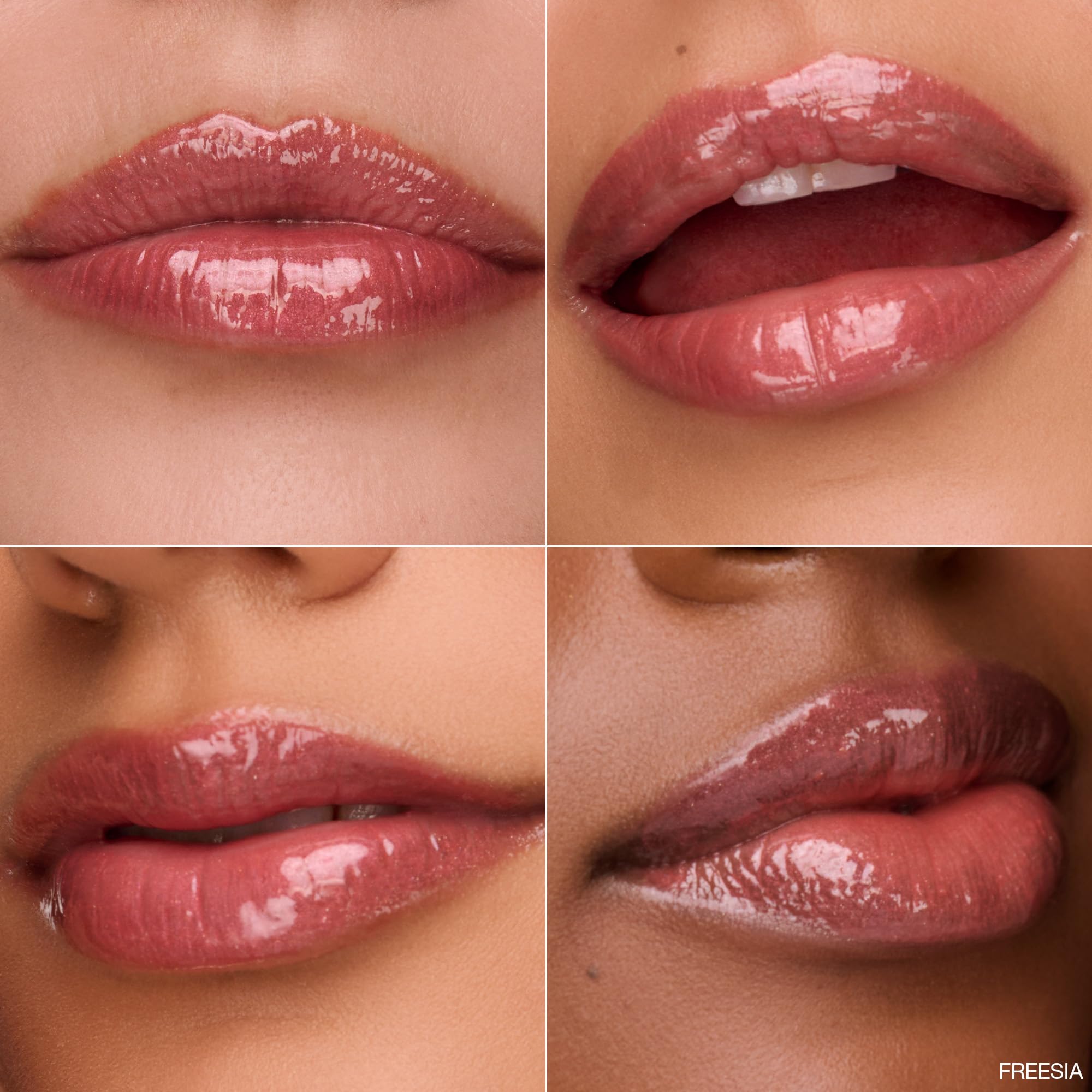 Ogee on lips model application showing plumping effect and natural glow