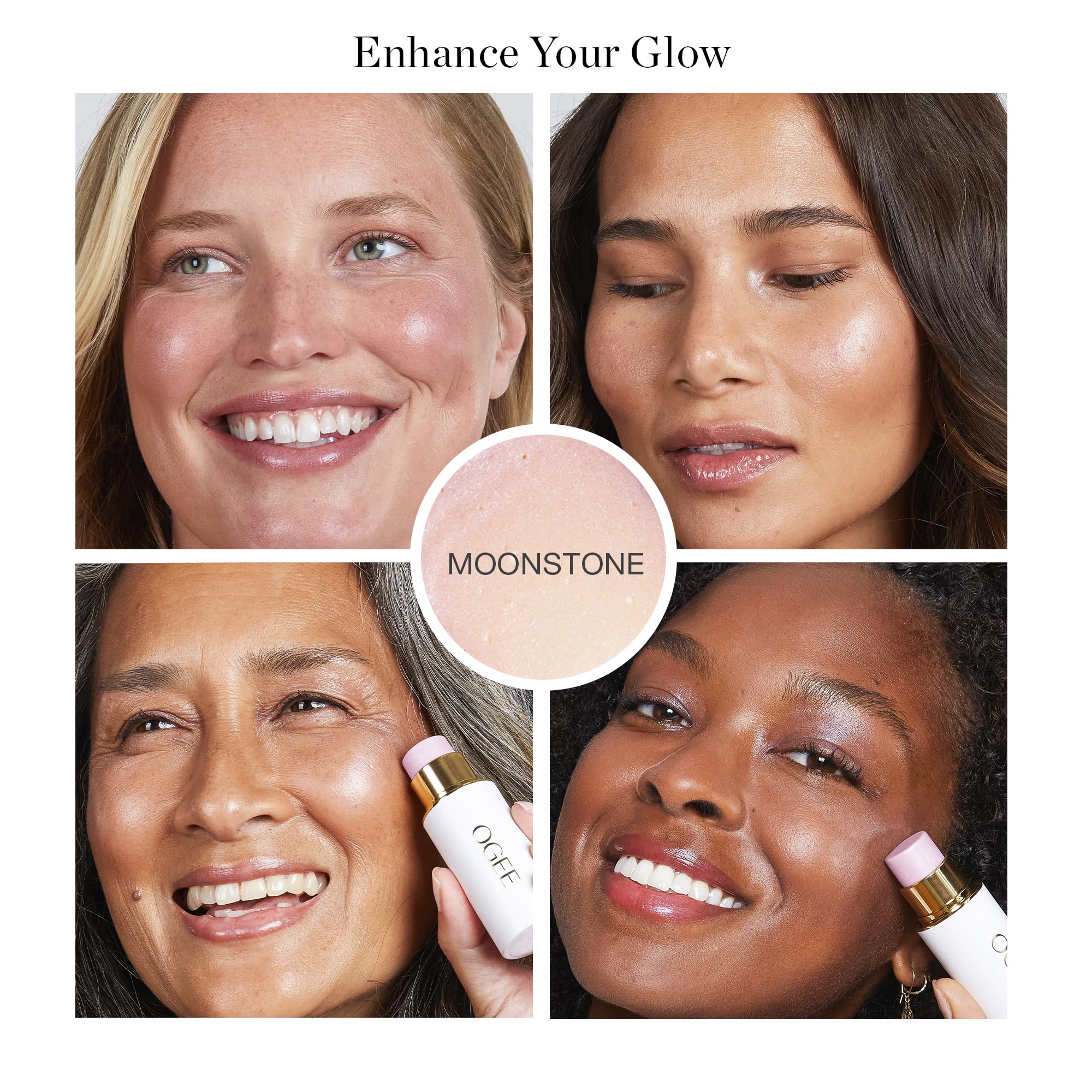 Finger blending Ogee Moonstone to demonstrate smooth application and easy diffusion