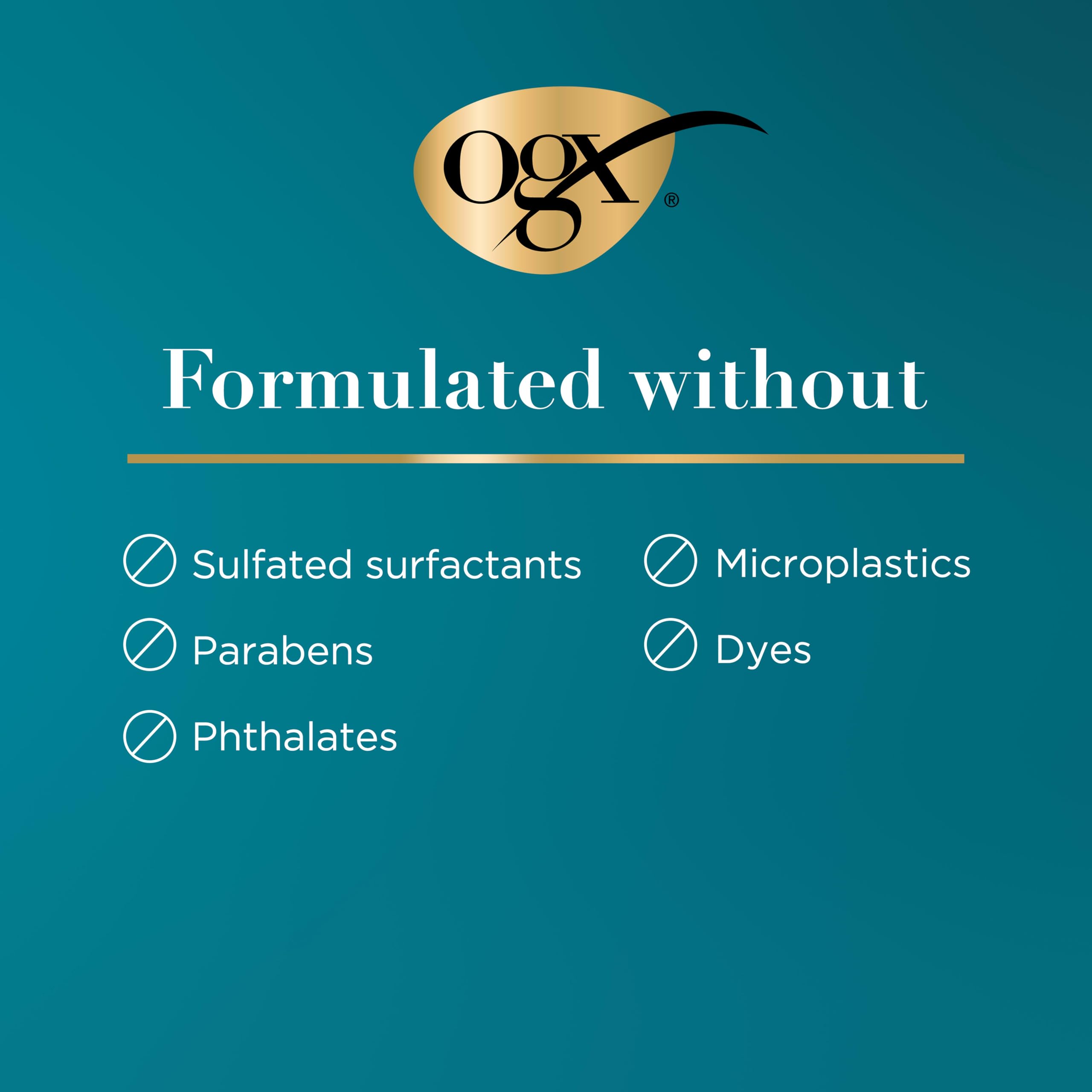 OGX before and after hair comparison showing improved shine and strength