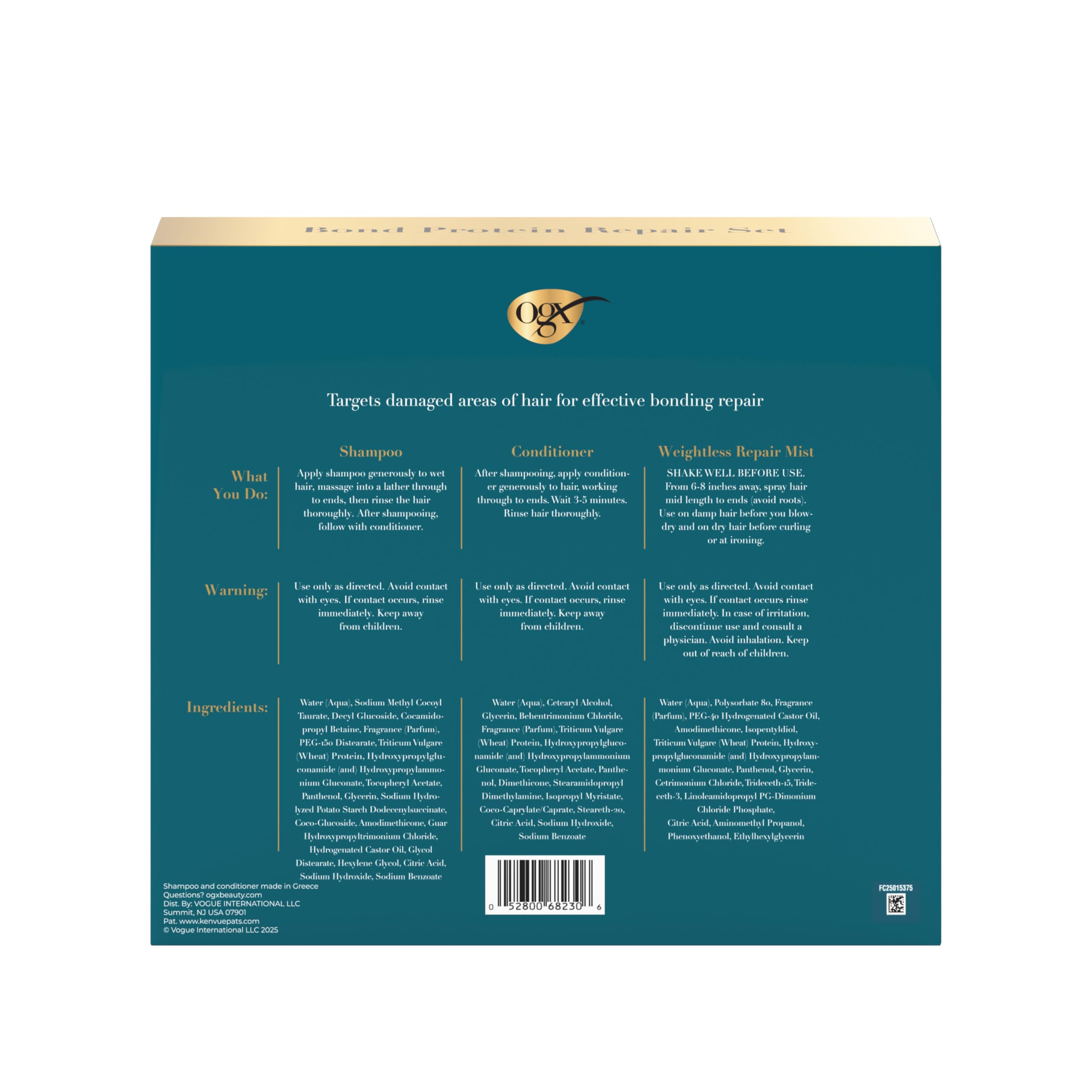 OGX conditioner front packaging showing smoothing and lightweight care