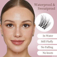 O'HELEN fine clear band detail demonstrating invisible lash-line blending