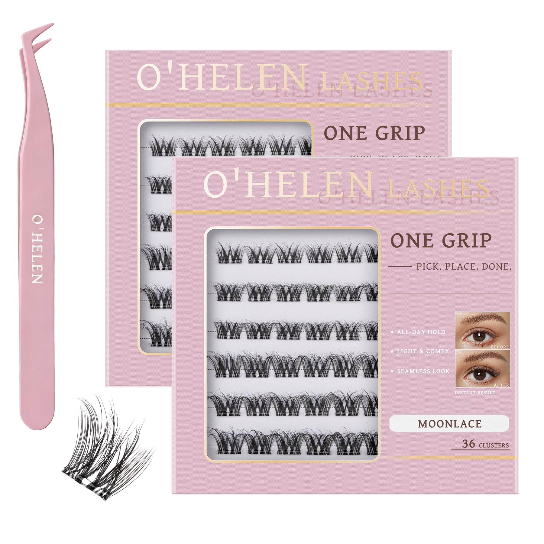 O'HELEN front packaging showing compact 72-cluster travel pack and brand