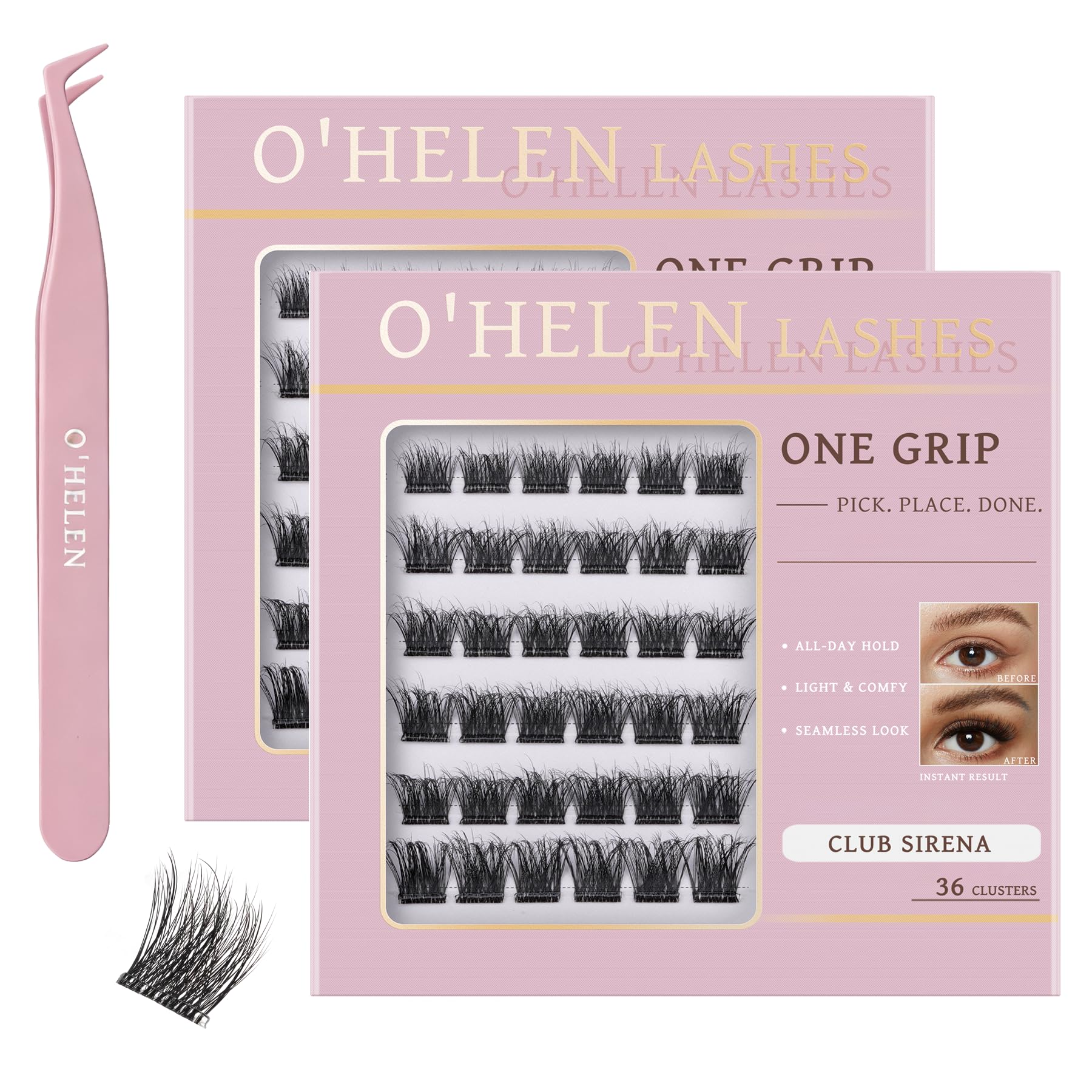 O'HELEN front packaging showing compact 72-cluster travel tray benefits convenience
